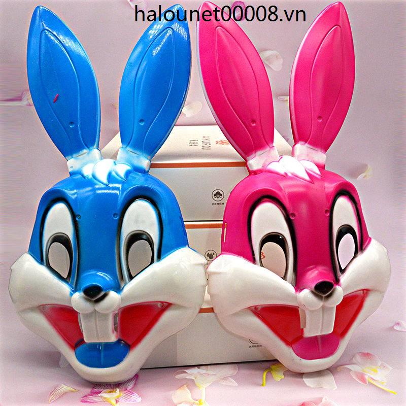 Mặt Nạ Thỏ Che Phủ Toàn Diện Hóa Trang Halloween Cho Bé Gái