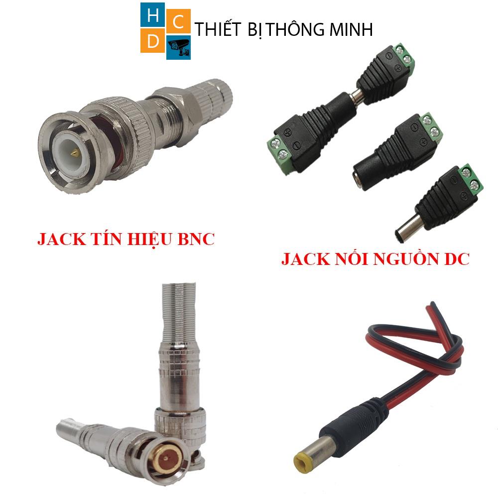 Jack nối nguồn DC, Jack DC đực cái, jack tín hiệu BNC lò xo, BNC F5 dùng cho camera và các thiết bị dưới 40 vôn