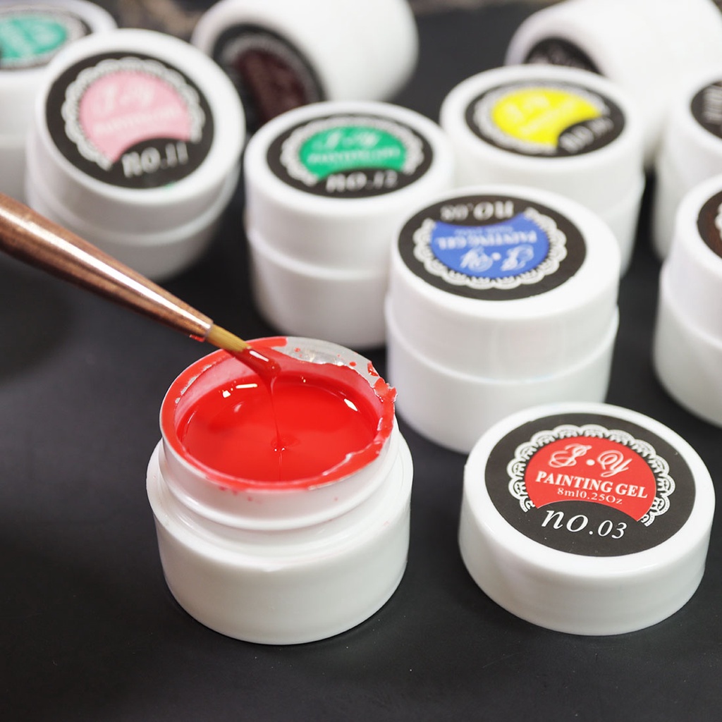 Sét gel vẽ móng tạo loang 12 màu cơ bản chuẩn đẹp phụ kiện nail giá rẻ VUA SƠN AS