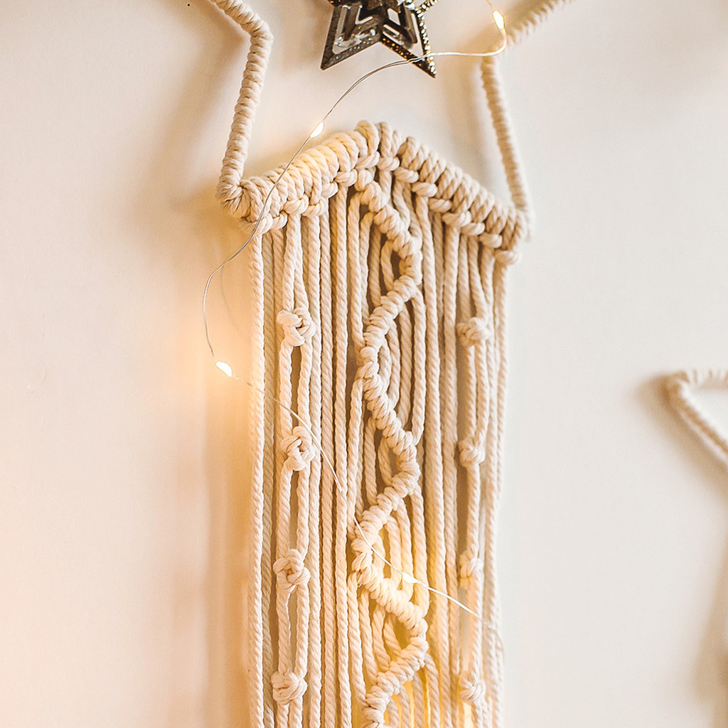 (Mẫu 16) Macrame Dreamcatcher Trang Trí Xinh Xắn
