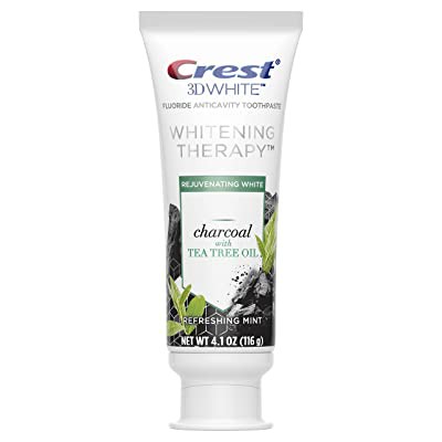 Kem đánh răng than trà xanh Crest 3D Whitening Therapy Charcoal Toothpaste, Tea Tree Oil,166g