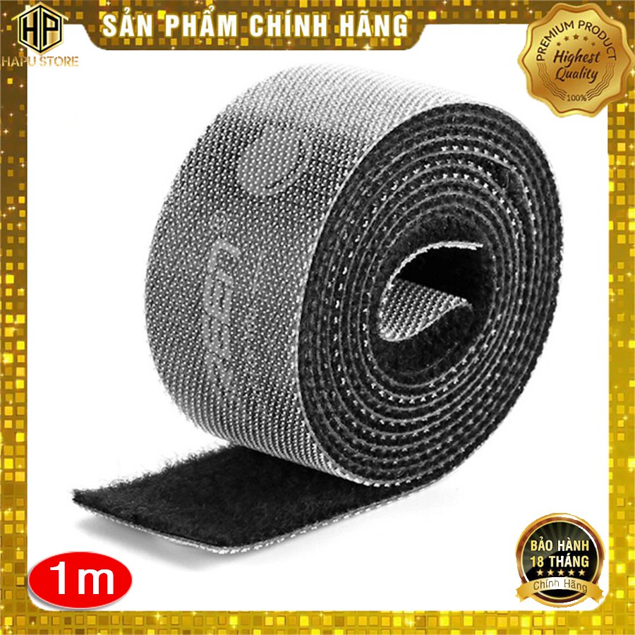 Dây dán Velcro tiện dụng Ugreen 40353 đa năng dài 1m màu xám - Hapustore