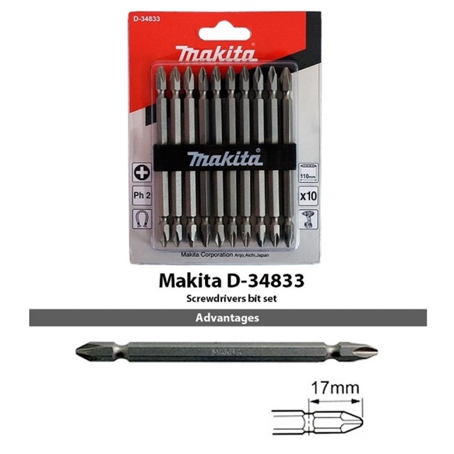 D-34833 Mũi bắt vít PH2 Makita 110mm