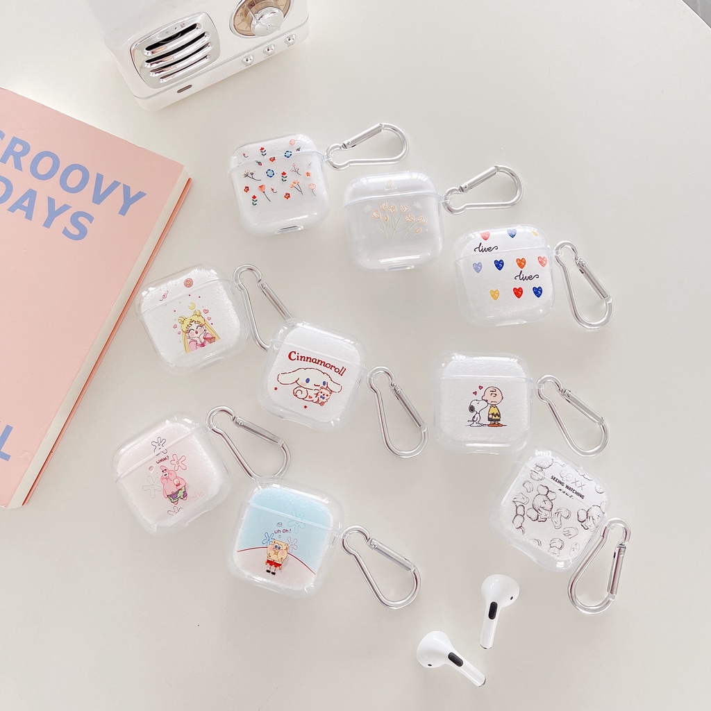 Ốp Điện Thoại Trong Suốt Họa Tiết Hoạt Hình Snoopy Dễ Thương Cho Airpods Pro4/Pro5 Pro4 AP Pro4 Pro5