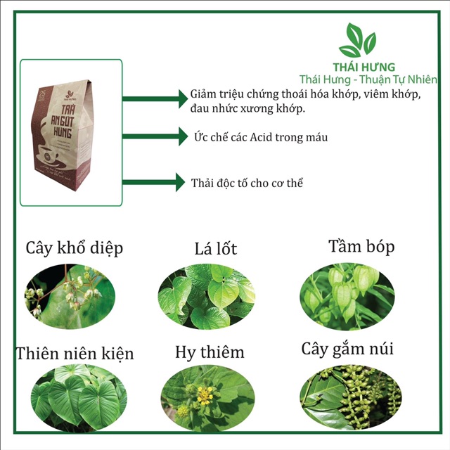 Trà an gút hưng giảm cơn đau do gút Thái Hưng, trà thảo dược thiên nhiên cho người bị gout | BigBuy360 - bigbuy360.vn