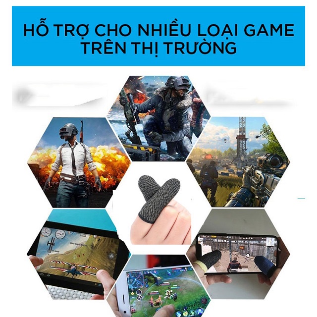 Găng tay chơi game, bao tay xỏ ngón chơi gamming chống mồ hôi, tăng độ nhạy cảm ứng