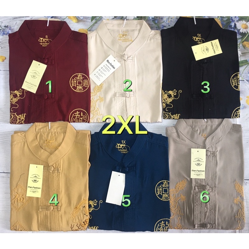 ÁO SƠ MI NAM TRUNG NIÊN CỔ TÀU THÊU RỒNG PHƯỢNG cho người tới 100KG | BigBuy360 - bigbuy360.vn