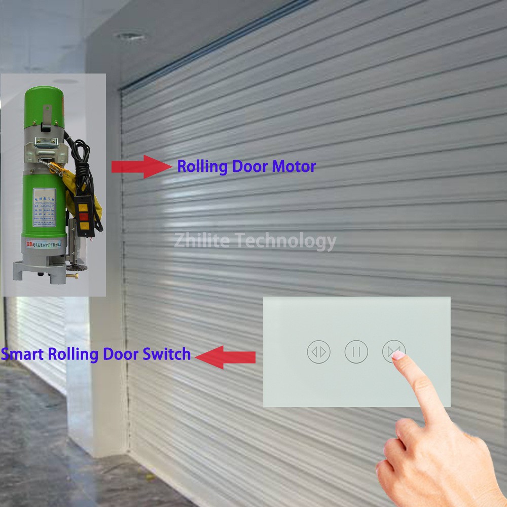 Công Tắc Cửa Cuốn Viền Nhôm WiFi Điều Khiển Qua Điện Thoại App Tuya