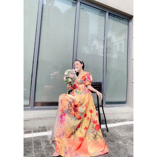 Đầm maxi hoa xinh xinh