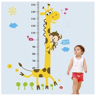 DECAL DÁN TƯỜNG - HƯƠU CAO CỔ ĐO CHIỀU CAO