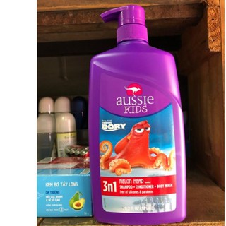 Sữa tắm gội xả 3 in 1 cho bé Aussie Kids 865ml của Mỹ