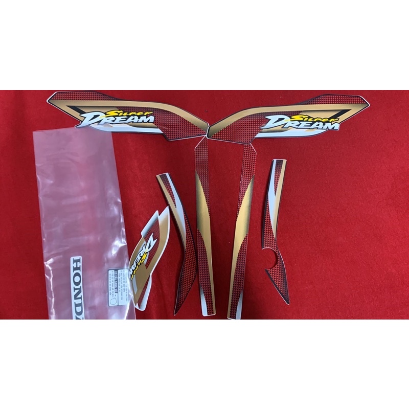 Bộ tem honda super Dream 2004 hàng nhập Thái Lan 3 lớp chất lượng cao dành ri êng cho dòng xe này