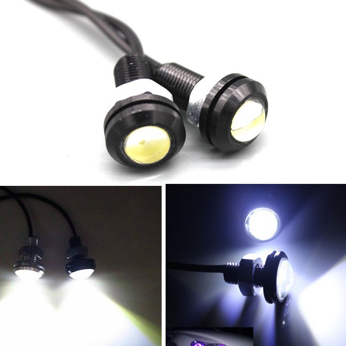 ❄✹Eagle Eye LED 12V 10W Ánh sáng trắng Động cơ xe ô tô Dự phòng Đèn báo rẽ tròn chạy ban ngày