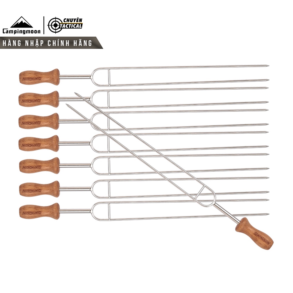 Xiên nướng BBQ Campingmoon MK-8 (Bộ 08 cái)