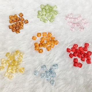 Cúc áo nút pha lê trong suốt hình vuông đính kết trang phục