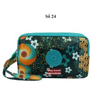 Ví cầm tay 3 ngăn Kipling 18*10 cm