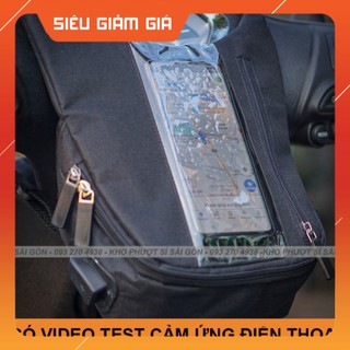 KHO SG-  [GIÁ RẺ NHẤT] Túi treo đầu xe máy cảm ứng điện thoại được dùng chạy Grab, Grap, Go Việt, Shiper
