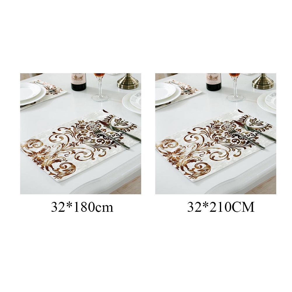 Modern Floral Home Hot Stamping Luxury European Style Cloth Classic Table Runner