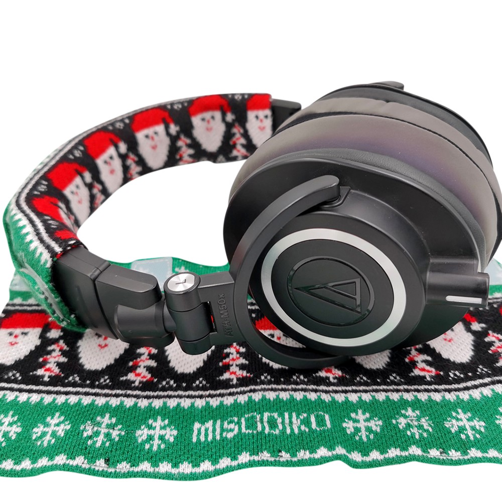 misodiko Sweater knitting Headband Protector Cover Compatible with Most Headphones - Audio Technica ATH M50x MSR7 M40x M30x M20x, WH-1000XM4 WH-1000XM3, HyperX Cloud II Core Silver Alpha RevolverS, Corsair HS70 HS60 HS50 HS75 Virtuoso, QC35 QC35II QC25