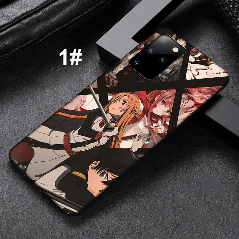 Ốp Lưng Silicone In Hình Sword Art Online Cho Samsung Galaxy Note 8 9 10 20 Ultra Plus A60 A70 A70s M40 J6 2018