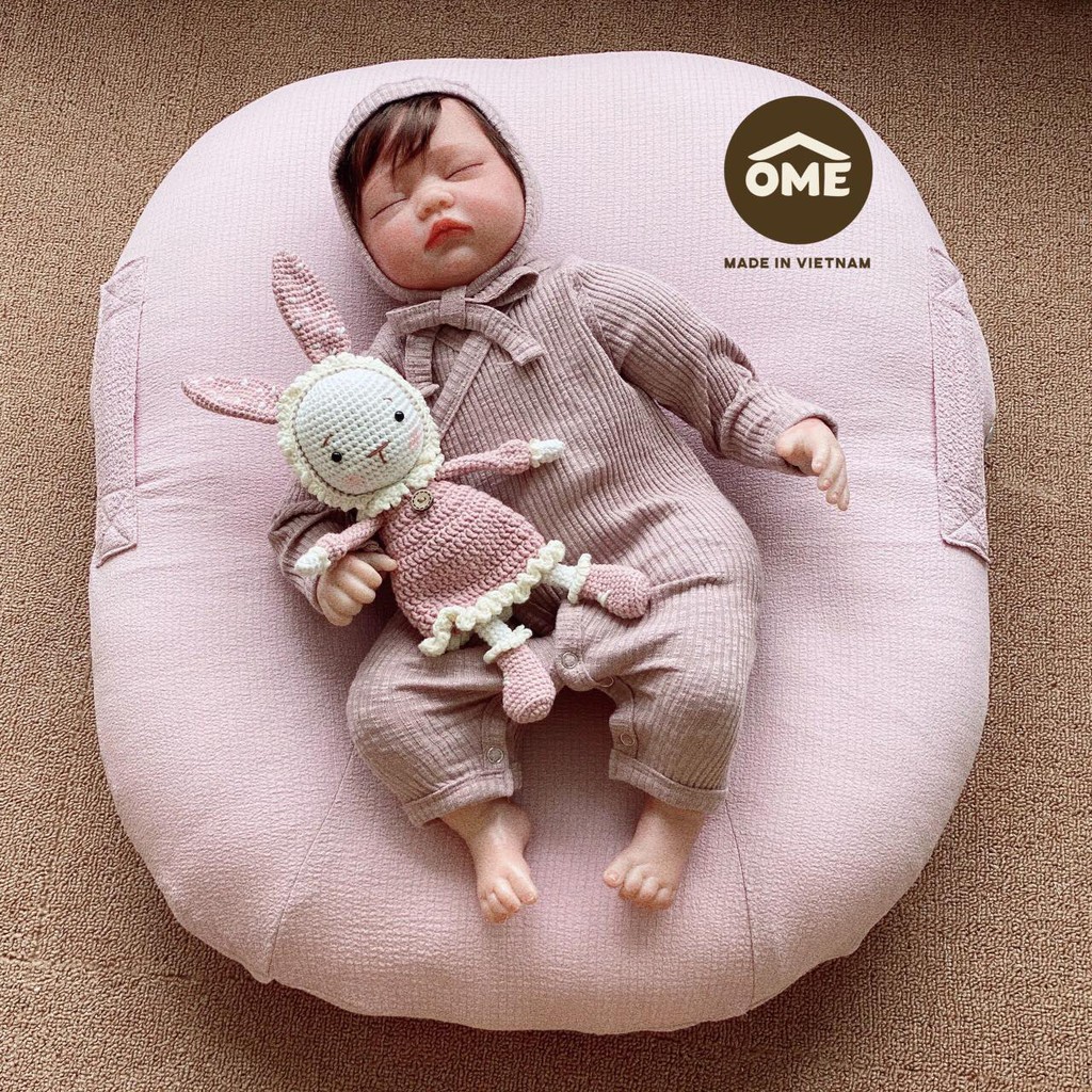 Gối chống trào ngược OME kèm đai,chặn bụng chống giật mình [ babyboo ]