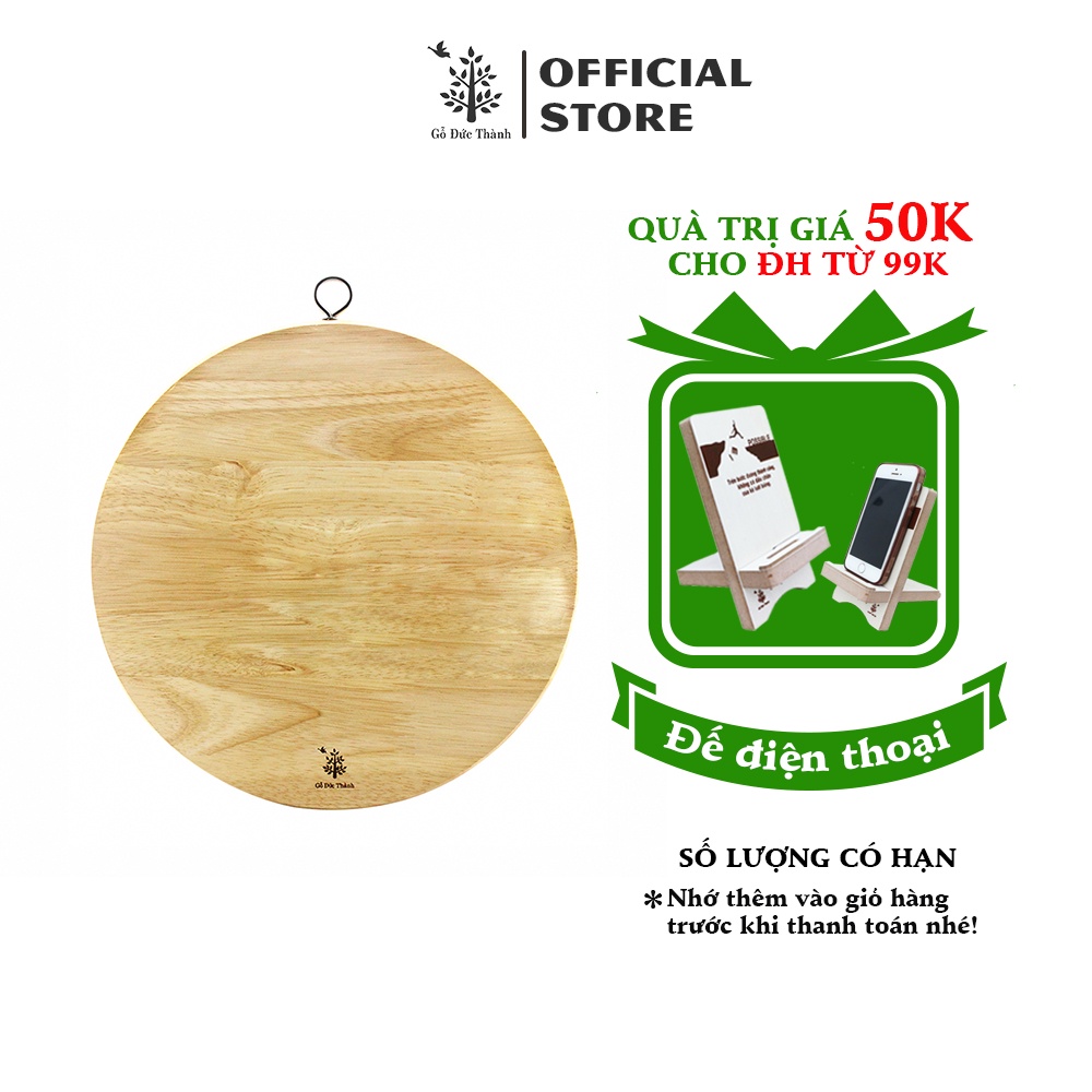 Thớt tròn khoen D300 | Gỗ Đức Thành - 01061