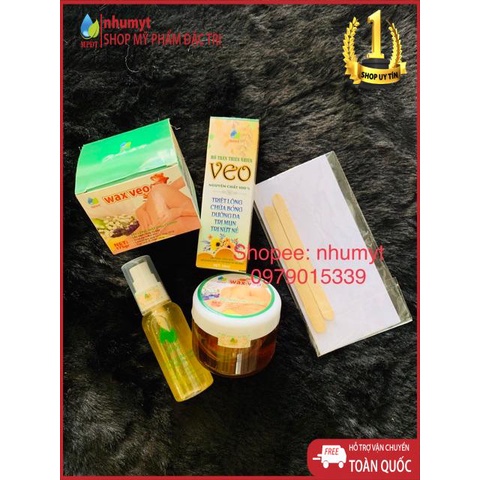 MỠ TRĂN NGUYÊN CHẤT + WAX LÔNG VEO( TẶNG KÈM GIẤY VÀ QUE GẠT). Combo triệt lông vĩnh viễn TỪ THIÊN NHIÊN