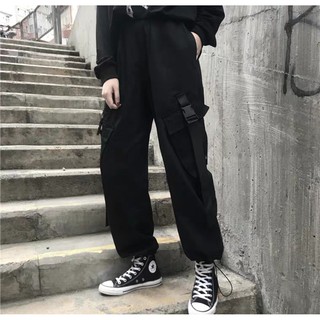 Pass quần ống rộng phối khóa lưng thun vải kaki new 100%