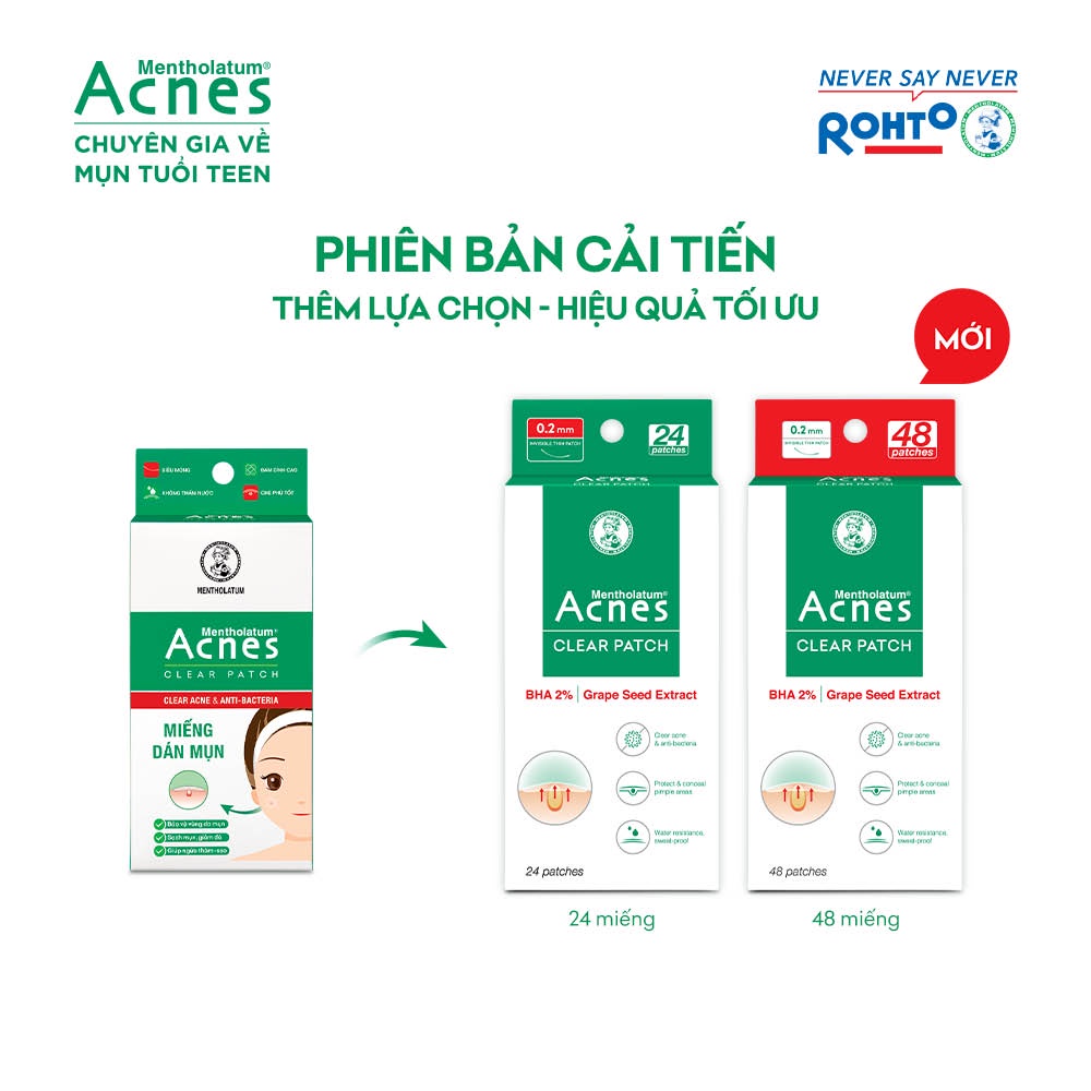 Miếng dán mụn Acnes Clear Patch (48 miếng)