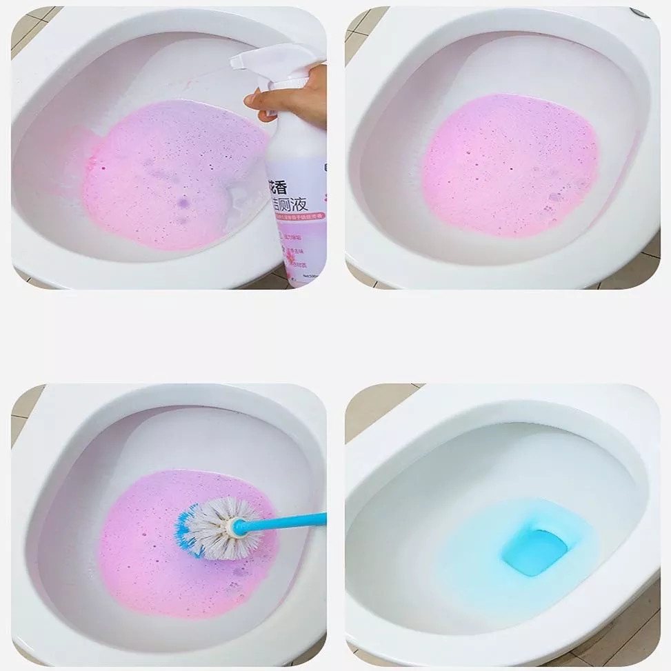 Bình Xịt tẩy rửa nhà vệ sinh hương hoa anh đào dạng bọt nội địa Khử Khuẩn, Không Độc Hại 500ml.
