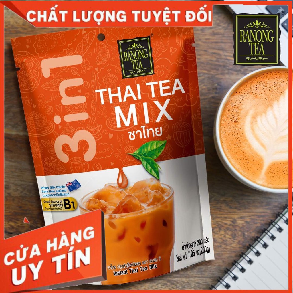 💢SIÊU RẺ 💢 Trà Sữa Thái hòa tan Ranong Tea 100g