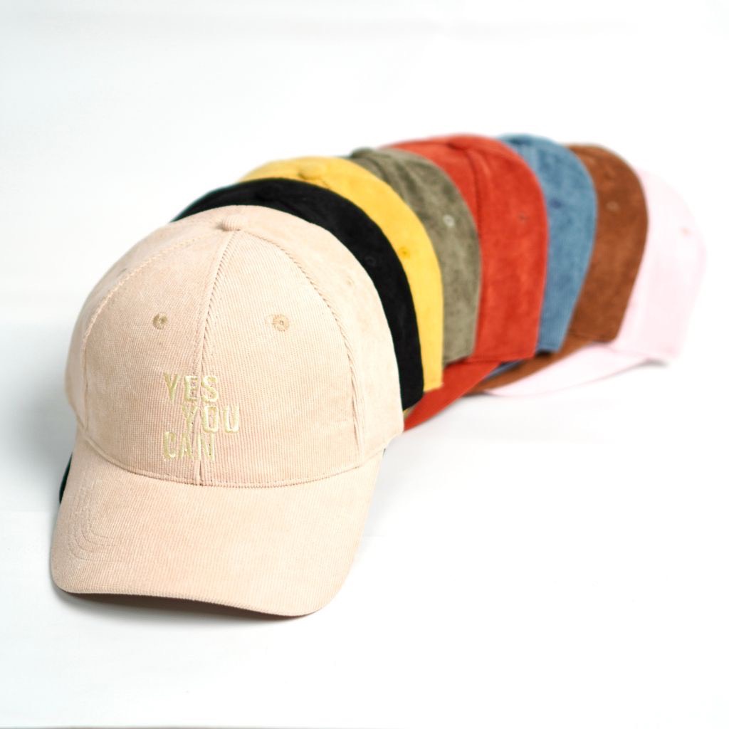 Mũ Lưỡi Trai Nón Kết Thêu Chữ Yes You Can 347 Phong Cách Ulzzang Form Unisex Nam Nữ - Hazo