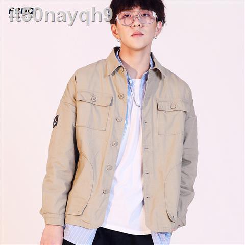 ۞☈American cec tooling jacket nam hàng hiệu triều 2019 mùa hè mỏng hip-hop áo sơ mi giản dị sang trọng