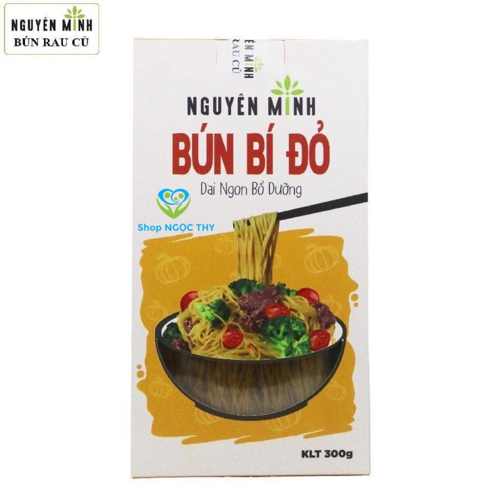 Bún bí đỏ (mì gạo bí đỏ) Nguyên Minh 300gr, bún mì ăn kiêng eat clean