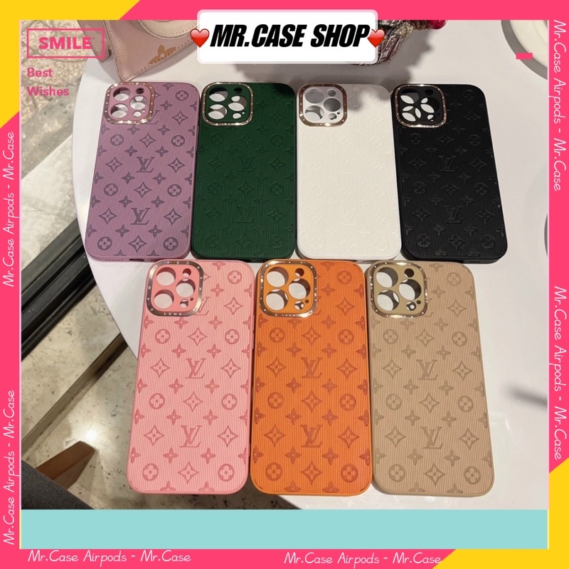 Ốp Điện Thoại Bằng Da Dập Nổi Họa Tiết LV Cho Iphone - Mr.Case
