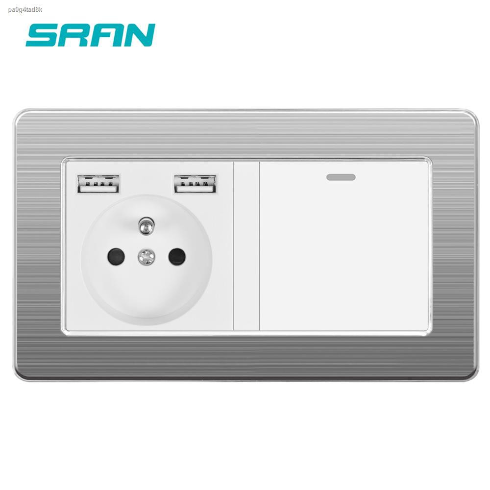 ổ cắm✳Máy phát điện của S.R.A. với nút điều khiển ở 220v 16A với hốc đèn pin loại S.B. 16*86 Thép Thép không có công tắc