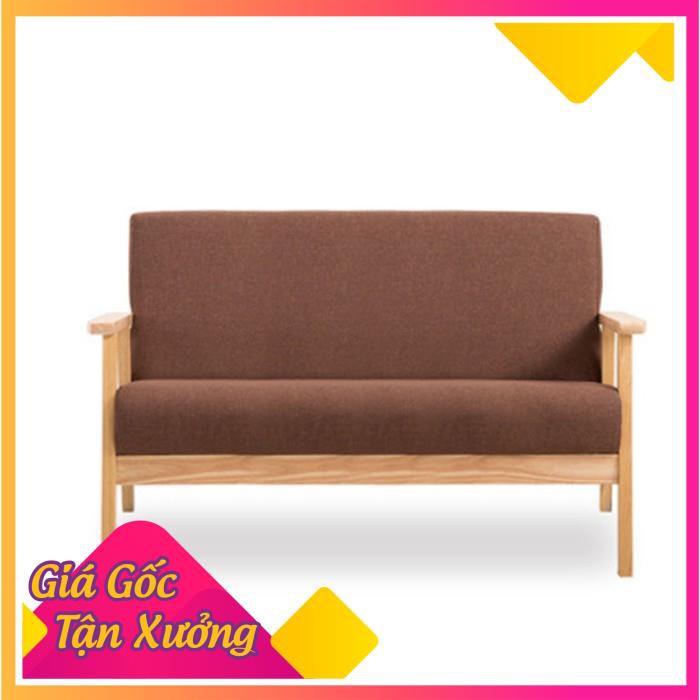 Ghế sofa dài khung gỗ chất nỉ phòng khách - ghế dài cho quán cà phê hiện đại GSF003