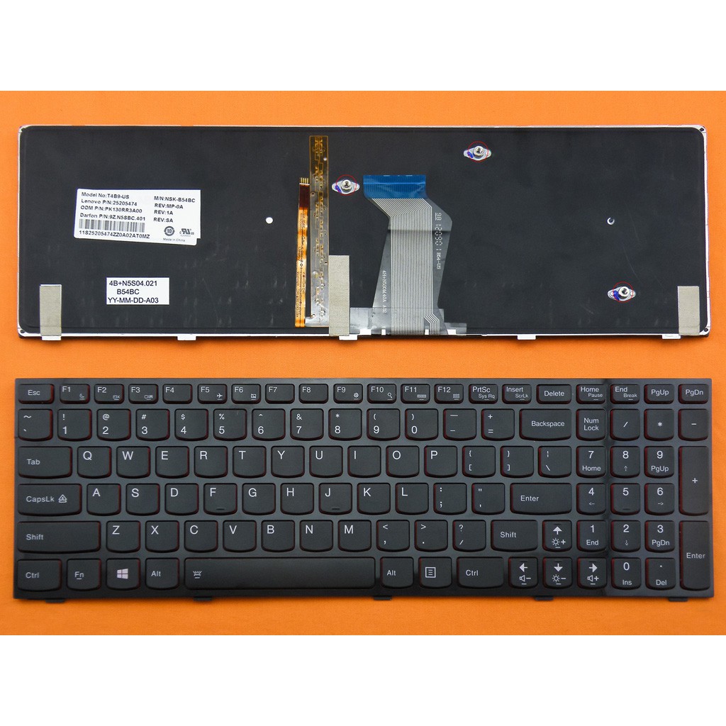 (KEYBOARD) BÀN PHÍM LAPTOP LENOVO IDEAPAD Y510P dùng cho IdeaPad Y500 Y500N Y510P Y590