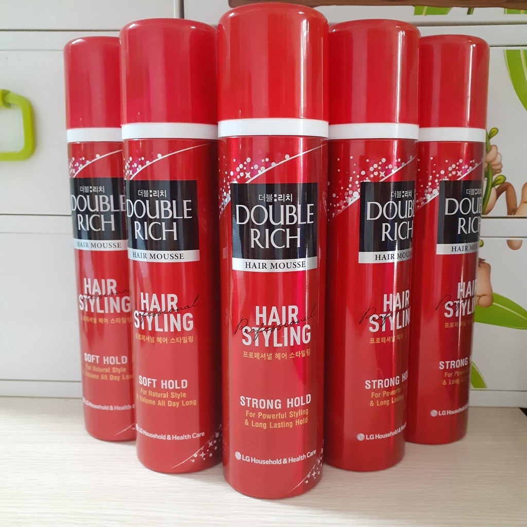 Mousse xịt giữ nếp tóc Double Rich 150ml Tem giá: 62.000đ