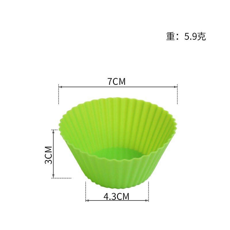 Khuôn Cupcake Silicon tròn 7cm, Khuôn Làm Bánh Bông Lan Cupcake, Muffin, Thạch, Rau Câu