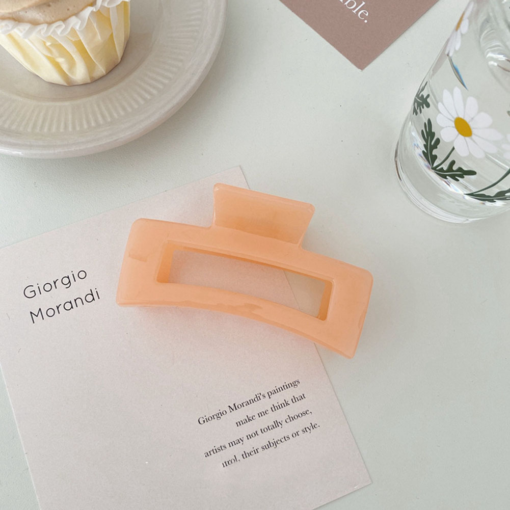 Kẹp tóc nhựa màu trơn thời trang cho nữ