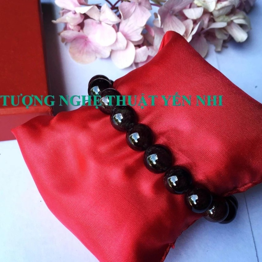 Vòng tay Ngọc hồng lựu (đá Garnet) thiên nhiên size hạt 8mm