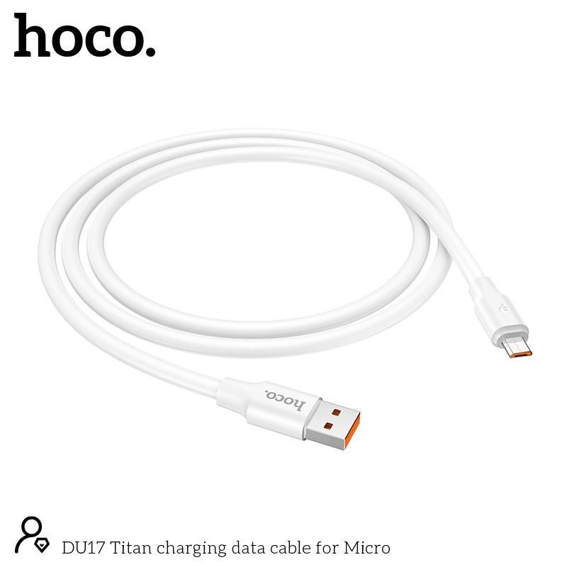 Cáp sạc nhanh 3A Hoco DU17 dây TPE siêu bền hỗ trợ truyền dữ liệu dài 1M