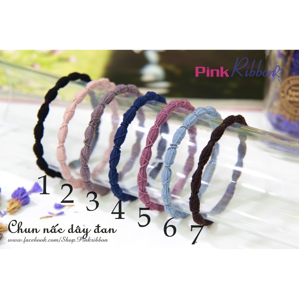 SET 5C - Chun cột tóc nấc dây đan - chun người lớn
