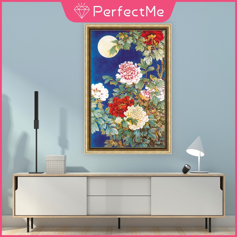 Bộ Tranh Đính Đá 5D Tự Làm 40x60CM 60x90cm Hình Hoa Mẫu Đơn