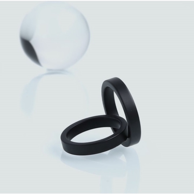 Nhẫn nam thời trang Basic Less Ring SAZ Nam nữ Unisex Màu đen chất liệu Titan không gỉ - nhẫn đôi đẹp cao cấp