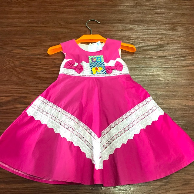 Lẻ size đầm xoè vải kate Hàn 11-12kg cột dây chít eo