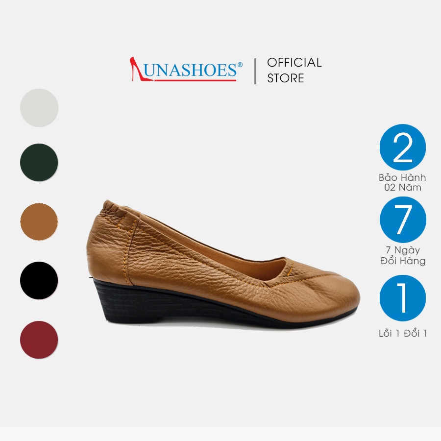 Giày đế xuồng nữ 3p LUNASHOES 24803 búp bê mũi vuông đế tpr chống trơn bảo hành 2 năm siêu bền