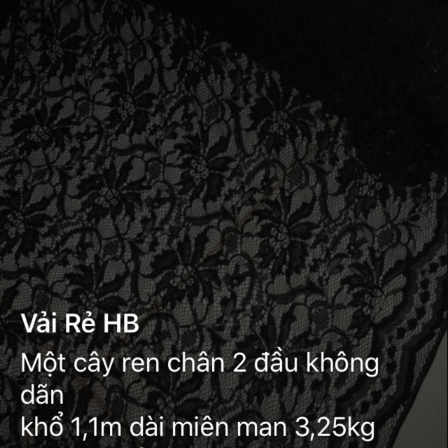 Ren lưới không dãn chân hoa hai đầu khổ 1,1m