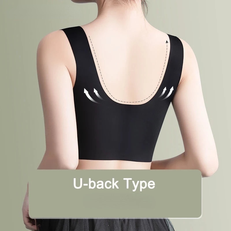 Áo ngực TAKETALK cổ chữ V sâu không đường may màu sắc đơn giản cao cấp size L-3XL